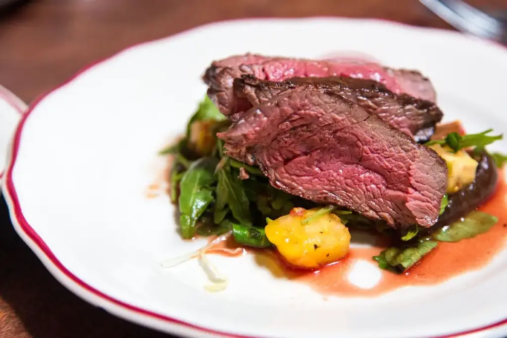 Succulent Grilled Steak with Greens